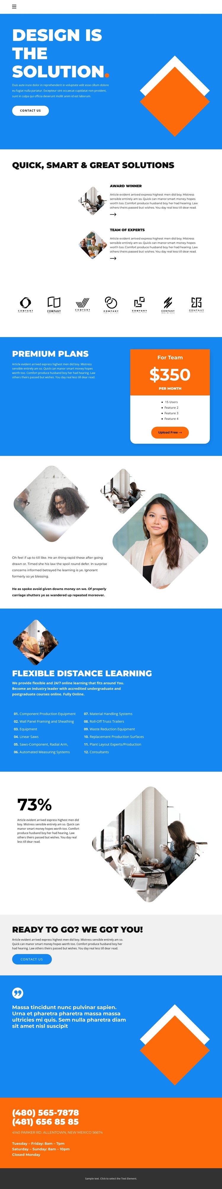 Design is part of business HTML Template