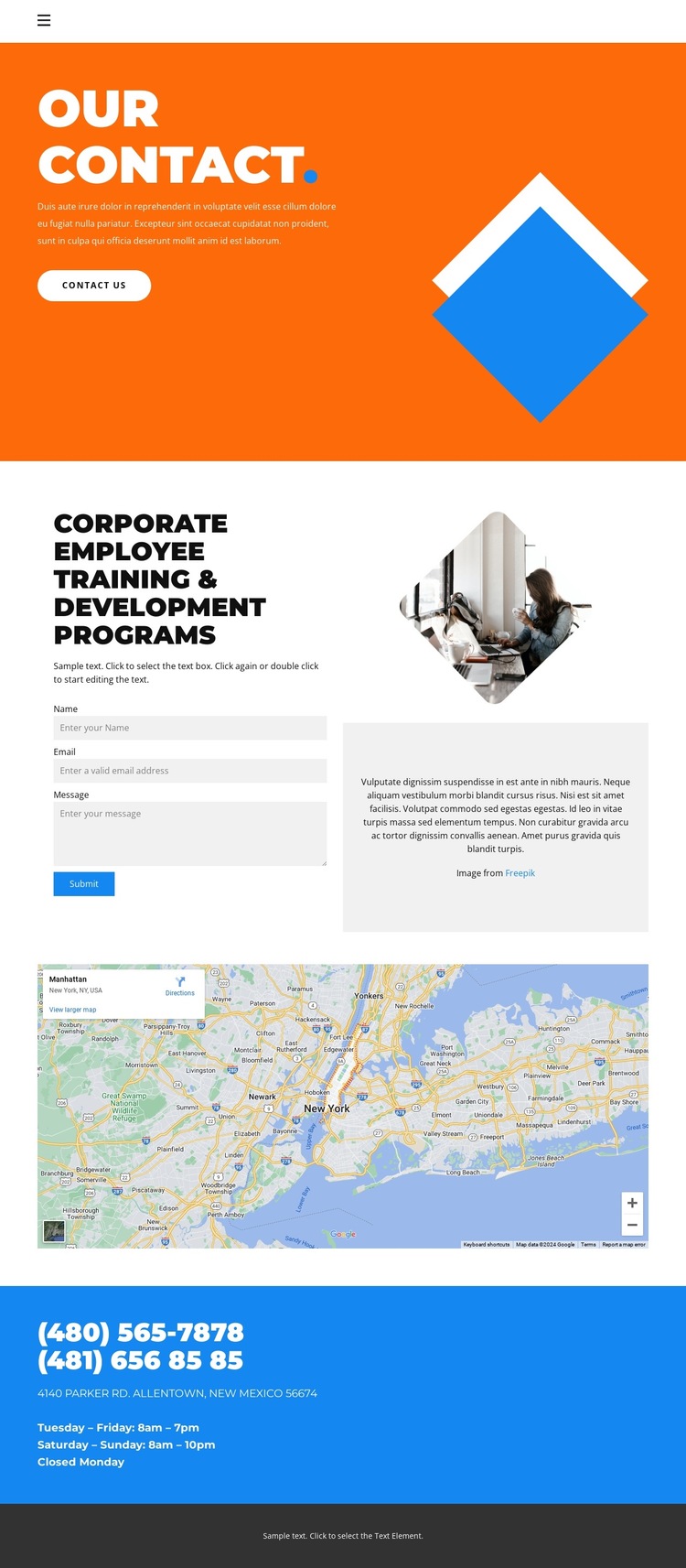 Design agency contacts HTML5 Template