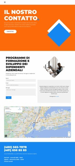 Contatti Dell'Agenzia Di Design - Semplice Modello Di Sito Web