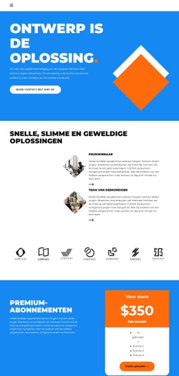 Design Is Onderdeel Van Ondernemen HTML5-Sjabloon