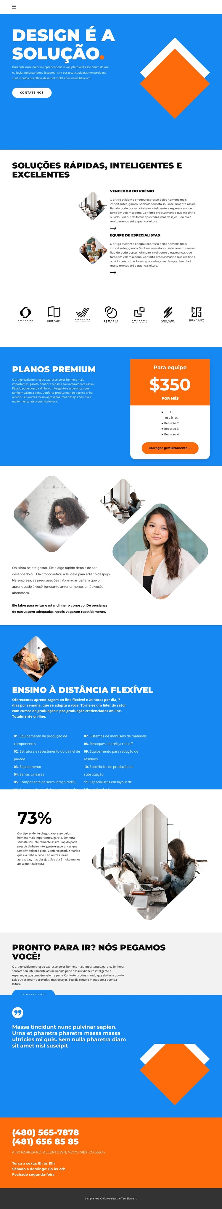 Design faz parte do negócio Template CSS