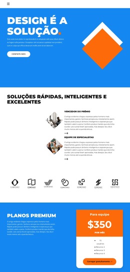 Design Faz Parte Do Negócio - Modelo De Site Simples