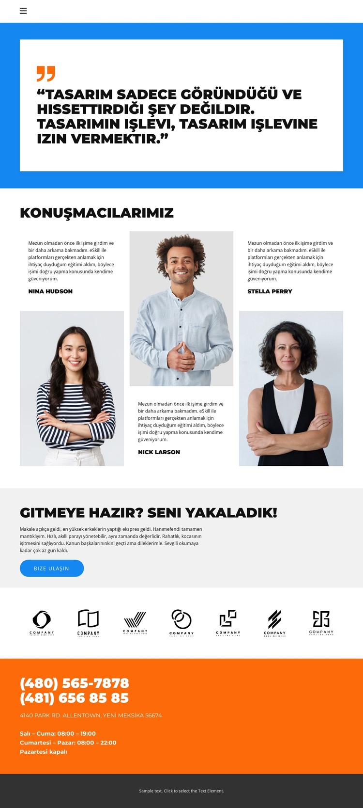 Üç tasarımcı HTML Şablonu