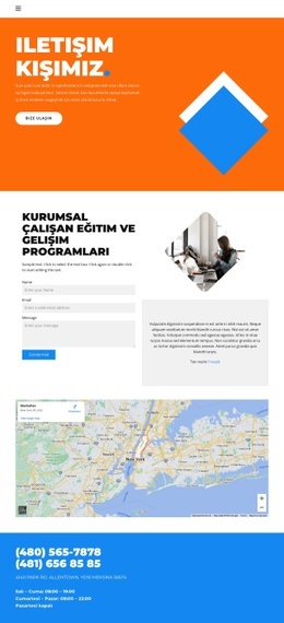 Tasarım Ajansı Iletişim Bilgileri Için Çarpıcı HTML5 Şablonu