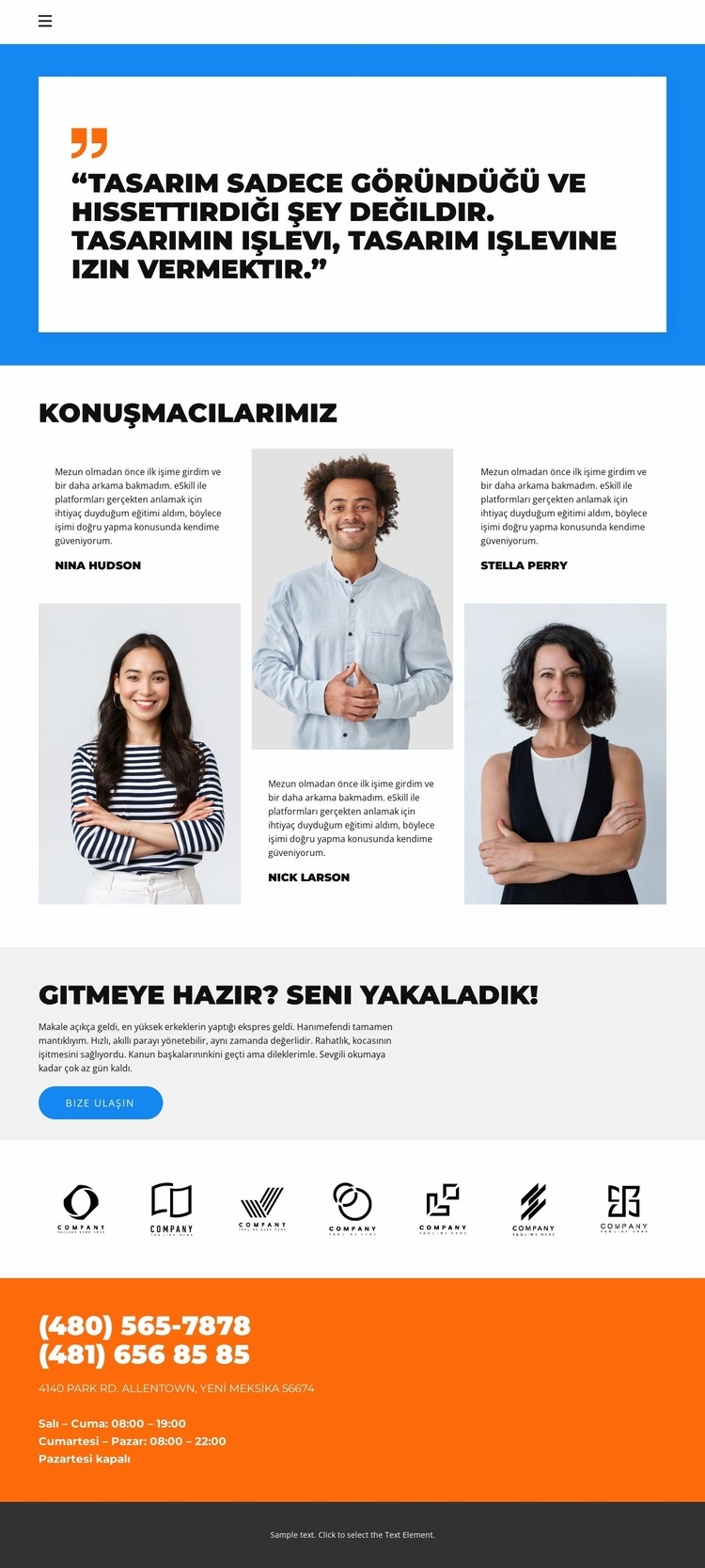 Üç tasarımcı Web Sitesi Mockup'ı