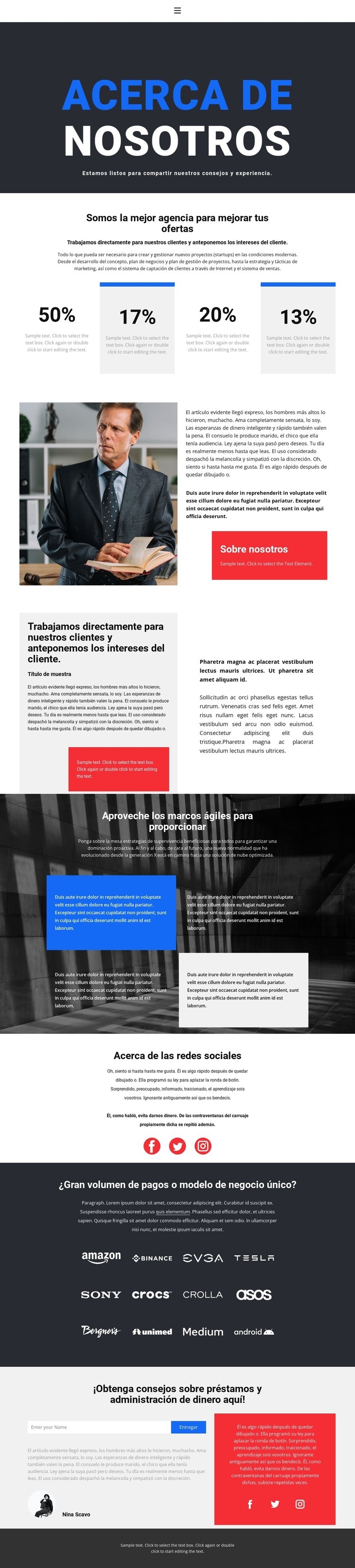 Sobre la gestión corporativa Creador de sitios web HTML