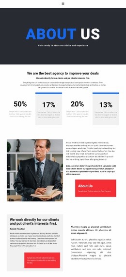 About Corporate Management Homepage Design