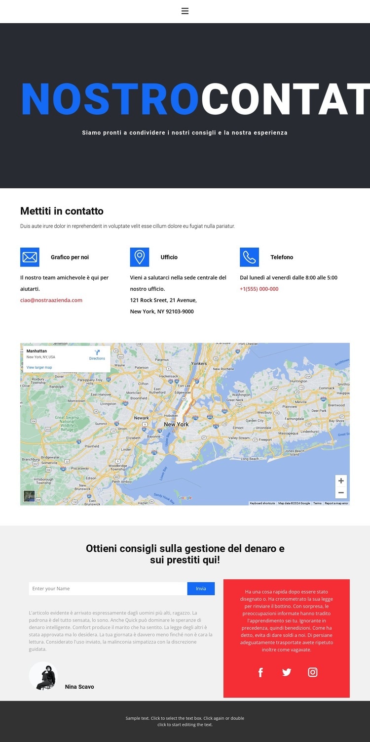 I nostri uffici nel mondo Costruttore di siti web HTML