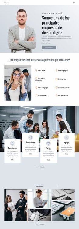 Acerca Del Estudio De Diseño Web Plantilla De Sitio Web De La Empresa