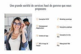 Variété Premium De Services Offerts - Créateur De Site Web Par Glisser-Déposer