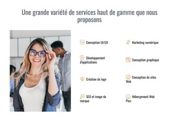 Variété Premium De Services Offerts : Modèle De Site Web Simple