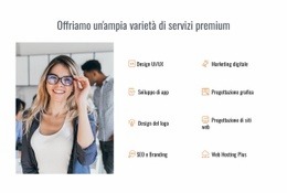 Varietà Premium Di Servizi Offerti - Mockup Di Sito Web Moderno