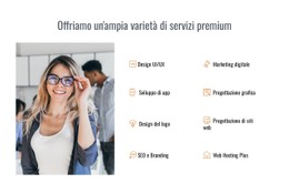 Varietà Premium Di Servizi Offerti Modello Di Griglia CSS