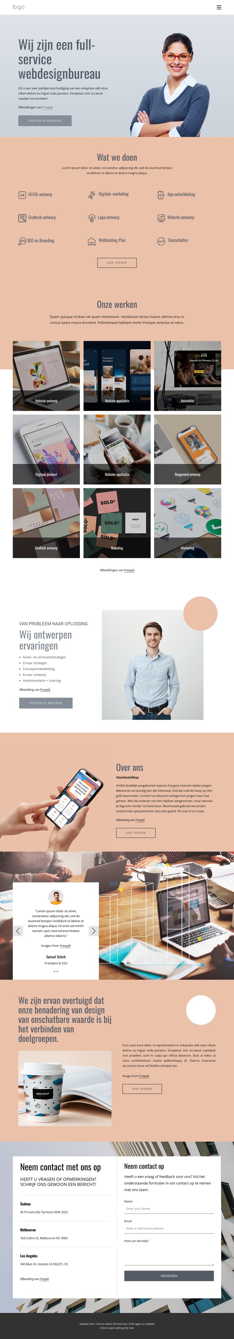 Deskundige websiteontwikkeling WordPress-thema