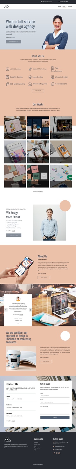 Design thinking consultants - One Page Template by Nicepage
