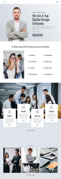About Web Design Studio - HTML Page Template
