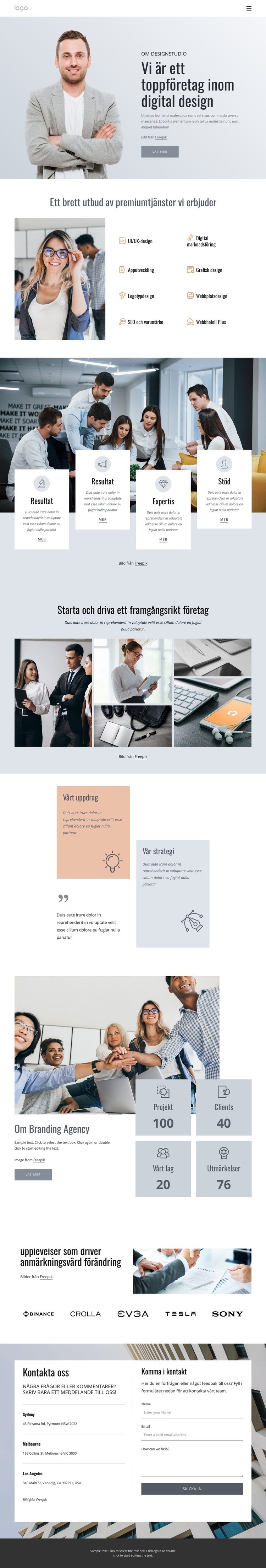 Om webbdesignstudio WordPress -tema