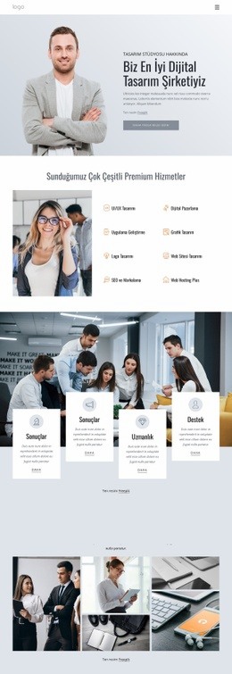 Web Tasarım Stüdyosu Hakkında Bir Sayfa Şablonu