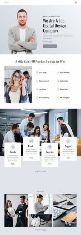 About Web Design Studio Website Template