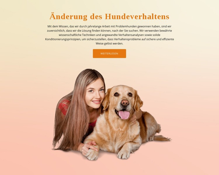 Hundegehorsamstraining Eine Seitenvorlage