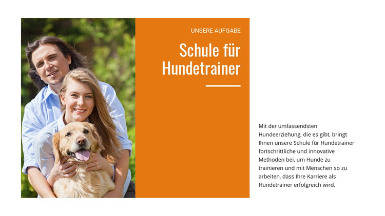 Unsere Hundeschule HTML-Vorlage