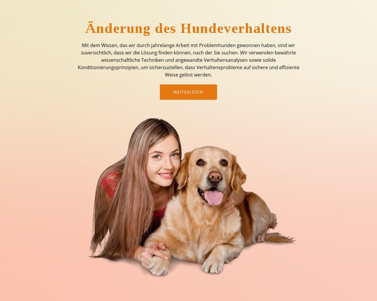 Hundegehorsamstraining Website-Modell