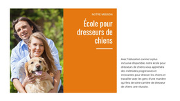 Notre École De Dressage De Chiens - Modèles De Sites Web Personnels