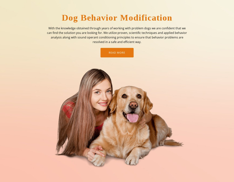 Gehoorzaamheidstraining voor honden Html Website Builder