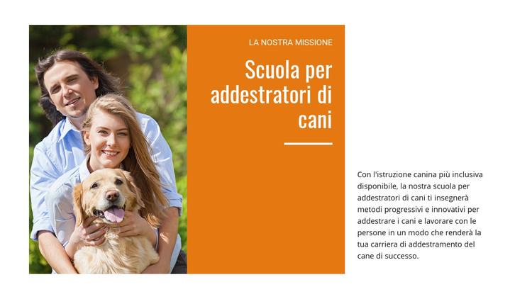 La nostra scuola di addestramento per cani Modello HTML