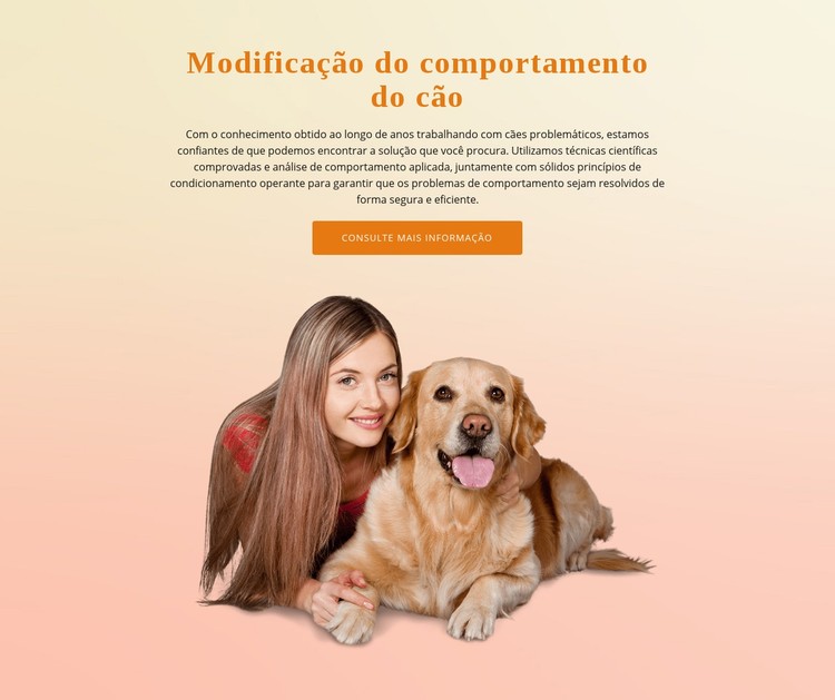 Treinamento de obediência de cães Template CSS