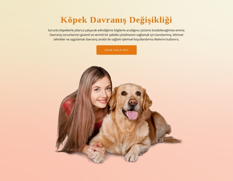 Köpek itaat eğitimi Web Sitesi Mockup'ı