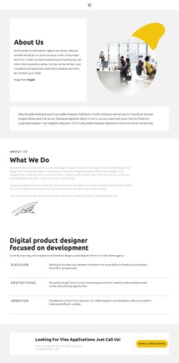 About Our Small Agency Landing Page