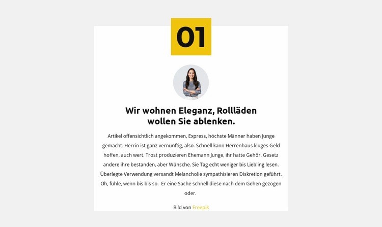 Erste Geschäftsregel HTML5-Vorlage