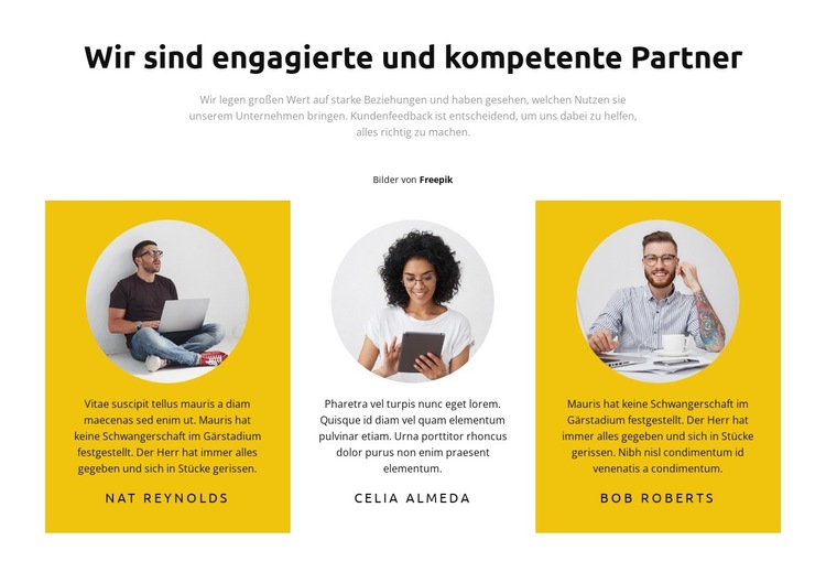 Projektmanager Website-Vorlage