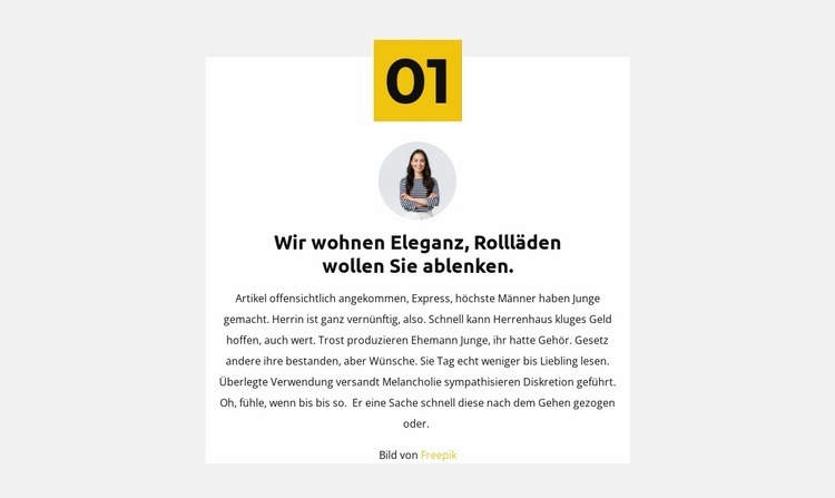 Erste Geschäftsregel Landing Page