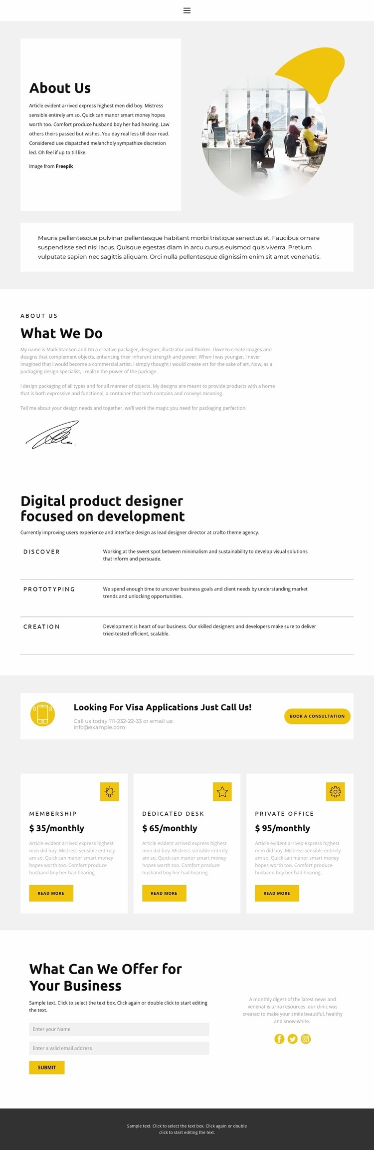 About our small agency Elementor Template Alternative