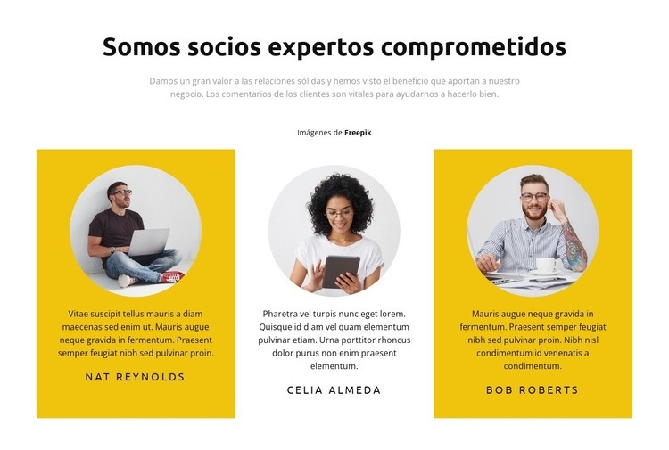 Gerentes de Proyecto Creador de sitios web HTML