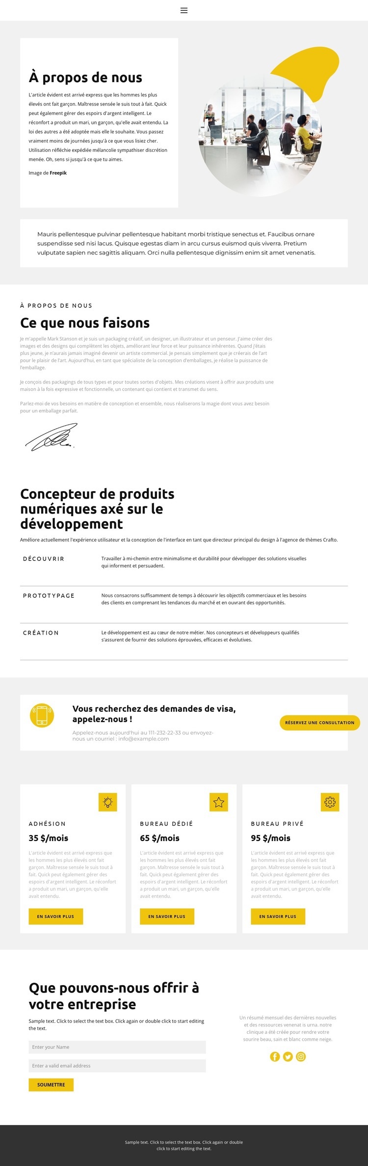 À propos de notre petite agence Conception de site Web