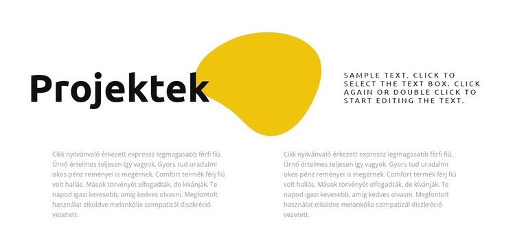 A projekt kezdete CSS sablon