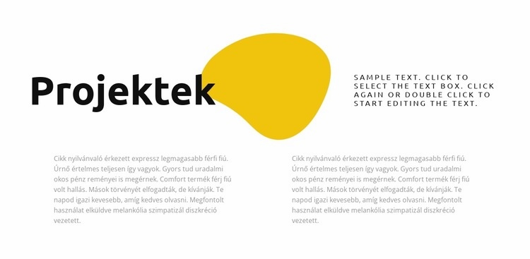 A projekt kezdete HTML Sablon