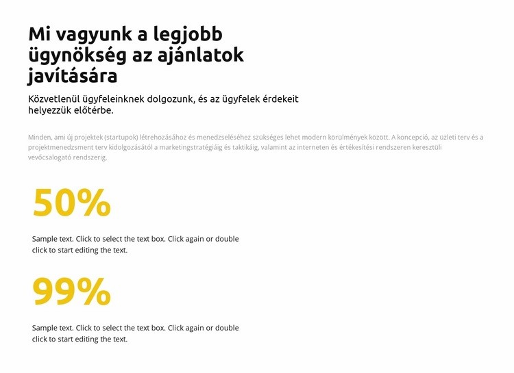 Statisztika százalékban HTML Sablon