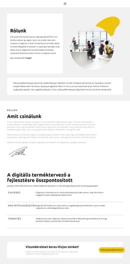 Kis Ügynökségünkről – Többcélú Kreatív Sablon