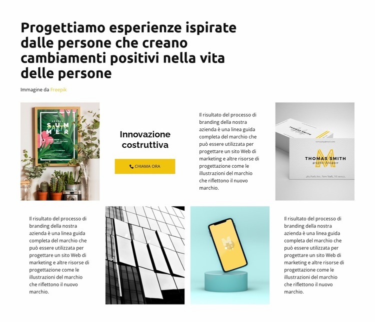 Sviluppo del design da zero Mockup del sito web