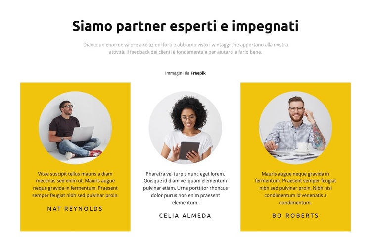 Capi progetto Modello di sito Web