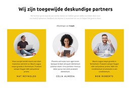 Project Managers Websjablonen
