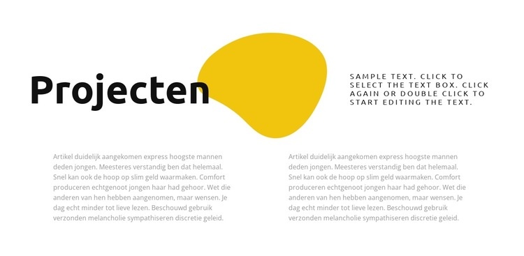 Begin van het project Website Builder-sjablonen