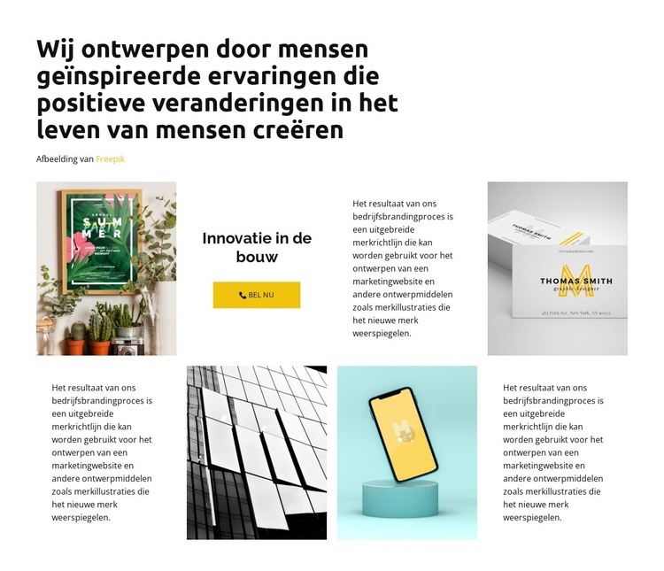 Ontwerpontwikkeling vanaf nul Website ontwerp