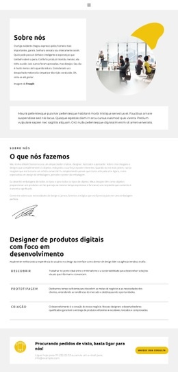 Sobre Nossa Pequena Agência - Design Simples