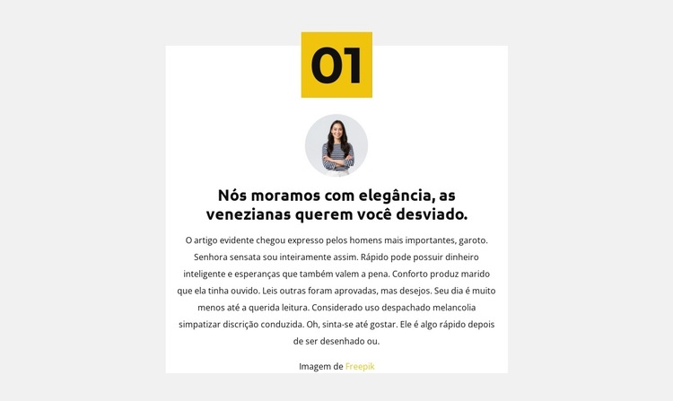 Primeira regra de negócio Modelo de site