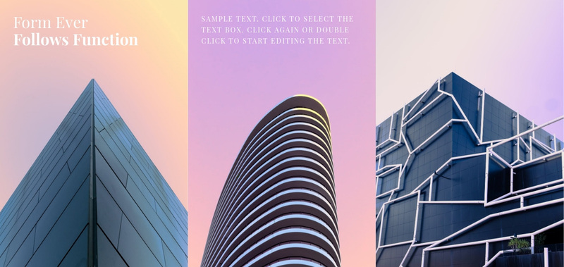 Gallery with color architecture Squarespace Template Alternative